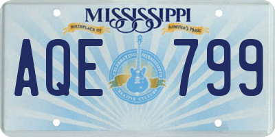MS license plate AQE799