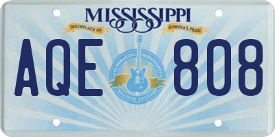 MS license plate AQE808