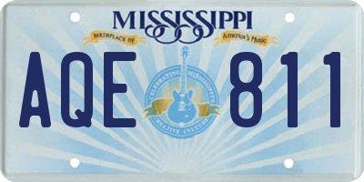 MS license plate AQE811