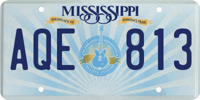 MS license plate AQE813