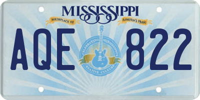 MS license plate AQE822