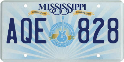 MS license plate AQE828