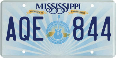 MS license plate AQE844