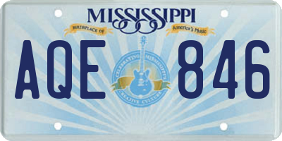 MS license plate AQE846