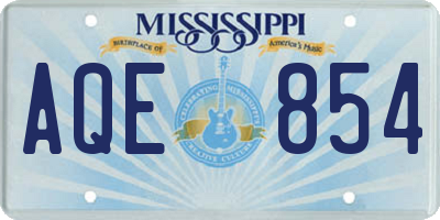 MS license plate AQE854