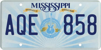 MS license plate AQE858