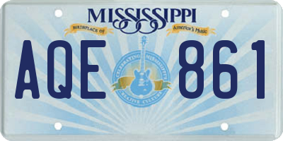 MS license plate AQE861