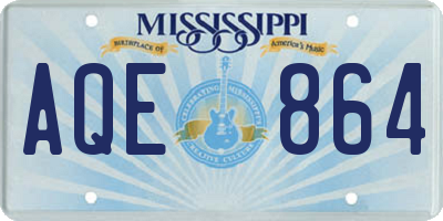 MS license plate AQE864