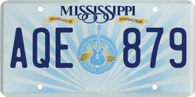 MS license plate AQE879