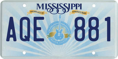 MS license plate AQE881