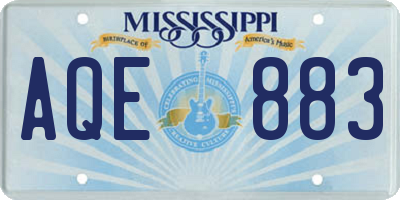MS license plate AQE883