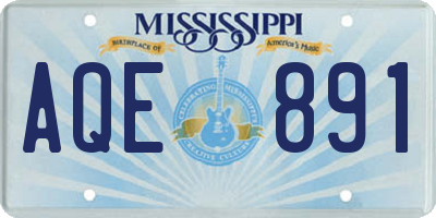 MS license plate AQE891