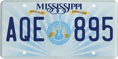 MS license plate AQE895