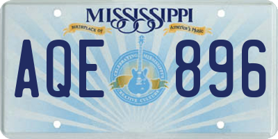 MS license plate AQE896