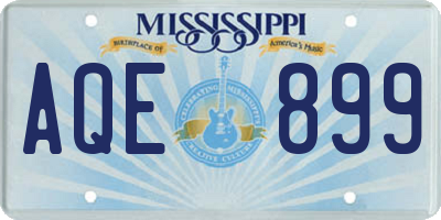 MS license plate AQE899