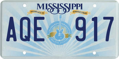 MS license plate AQE917
