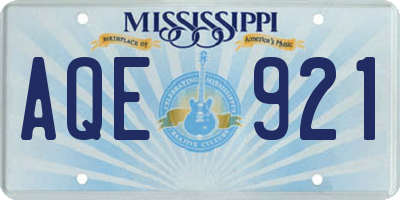 MS license plate AQE921