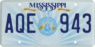 MS license plate AQE943