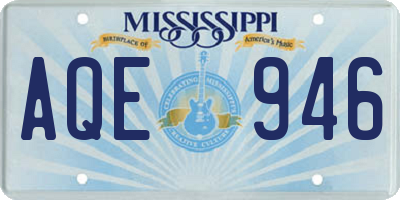 MS license plate AQE946