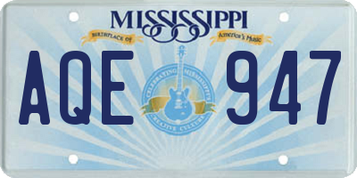 MS license plate AQE947