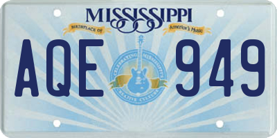 MS license plate AQE949