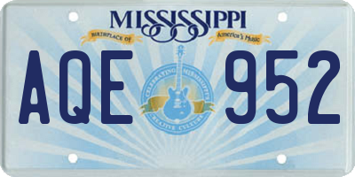 MS license plate AQE952