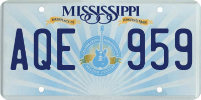 MS license plate AQE959