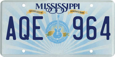 MS license plate AQE964