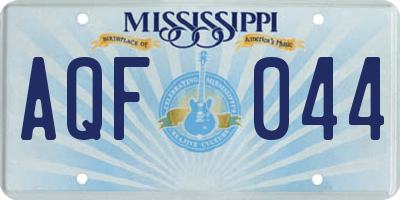 MS license plate AQF044