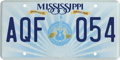 MS license plate AQF054