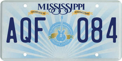 MS license plate AQF084