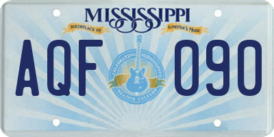 MS license plate AQF090