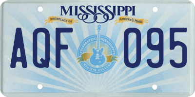 MS license plate AQF095
