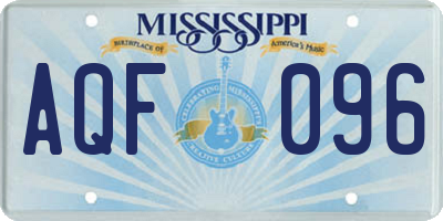 MS license plate AQF096