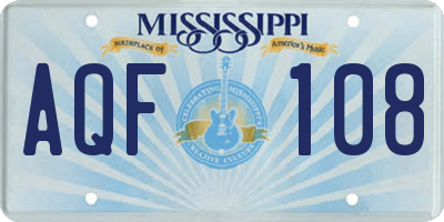 MS license plate AQF108