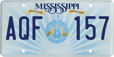 MS license plate AQF157