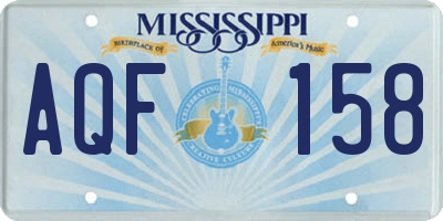 MS license plate AQF158