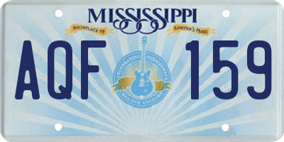 MS license plate AQF159