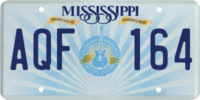 MS license plate AQF164