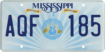 MS license plate AQF185
