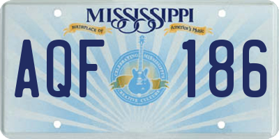 MS license plate AQF186