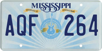 MS license plate AQF264