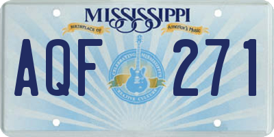 MS license plate AQF271