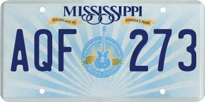 MS license plate AQF273