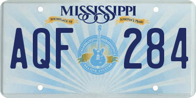 MS license plate AQF284