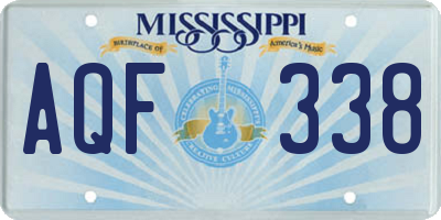 MS license plate AQF338