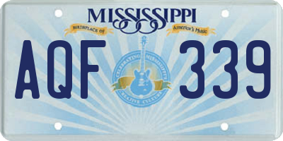 MS license plate AQF339