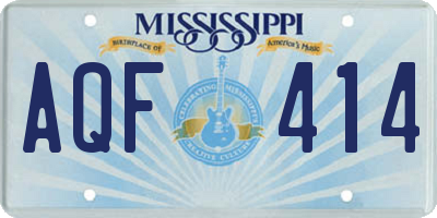 MS license plate AQF414