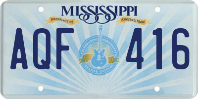 MS license plate AQF416