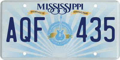 MS license plate AQF435